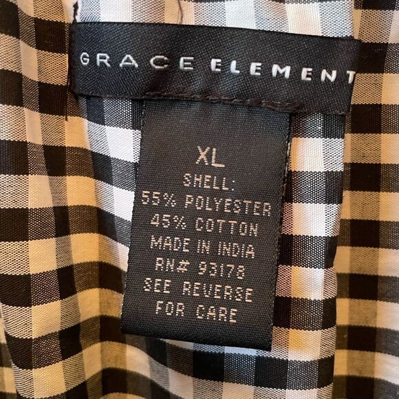 BLACK AND WHITE GINGHAM DRESS WITH CAP SLEEVES AND ELASTIC WAIST SIZE XL NWT - Picture 5 of 8